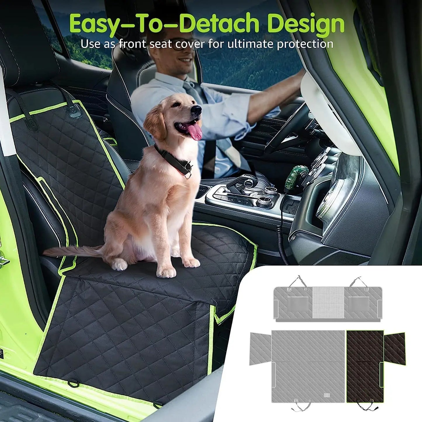 Dog Car Seat Cover for Back Seat 6-in-1